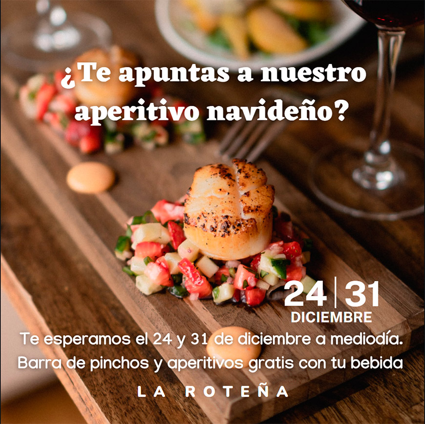 aperitivo navideño en La Roteña